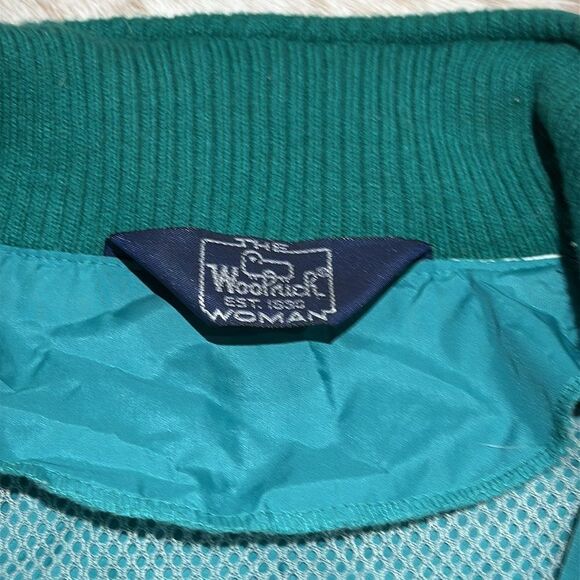 Vintage 80s Woolrich turquoise hooded Teton windbreaker - Picture 2 of 7